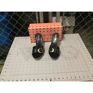 Women's Sexy Step Black Heels Size 7.5